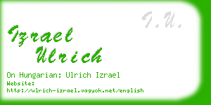 izrael ulrich business card